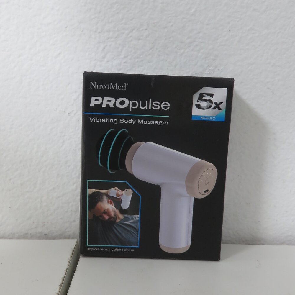 (#123) NuvoMed Pro Pulse Portable Vibrating Body Massager 5x Speed